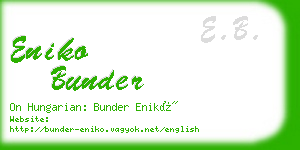 eniko bunder business card
